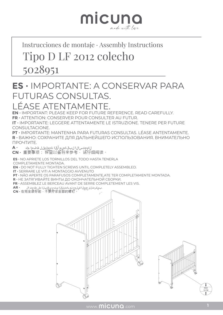 MICUNA D LF 5028951 ASSEMBLY INSTRUCTIONS MANUAL Pdf Download ManualsLib