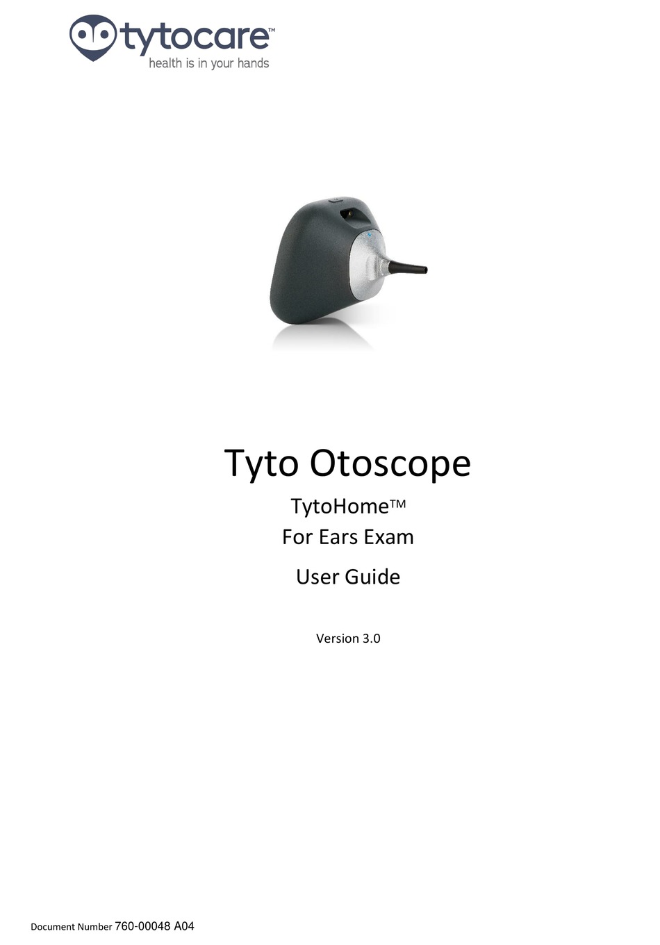 TYTOCARE TYTOHOME OTOSCOPE USER MANUAL Pdf Download ManualsLib