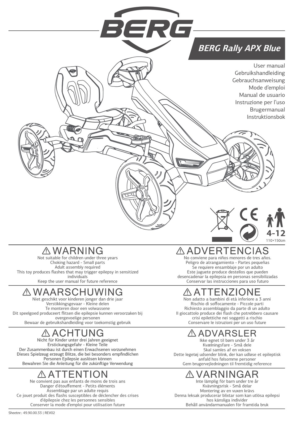 BERG RALLY APX BLUE USER MANUAL Pdf Download ManualsLib