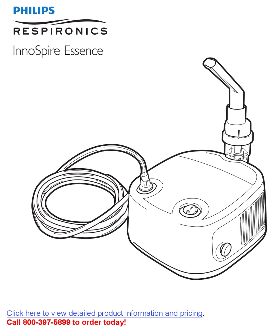 PHILIPS RESPIRONICS INNOSPIRE ESSENCE USER MANUAL Pdf Download ManualsLib