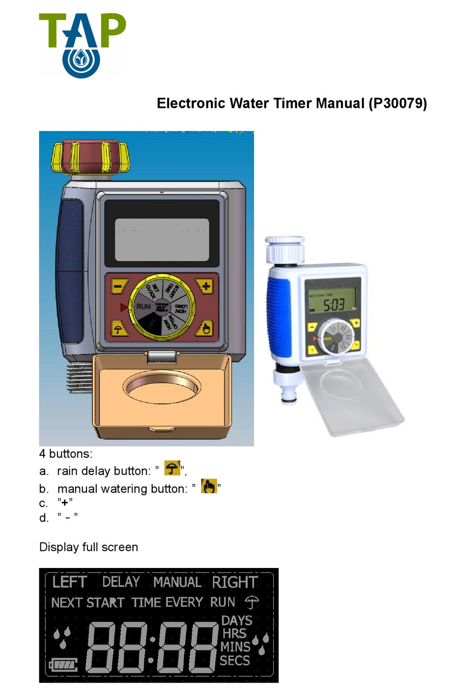 TAP P30079 MANUAL Pdf Download ManualsLib