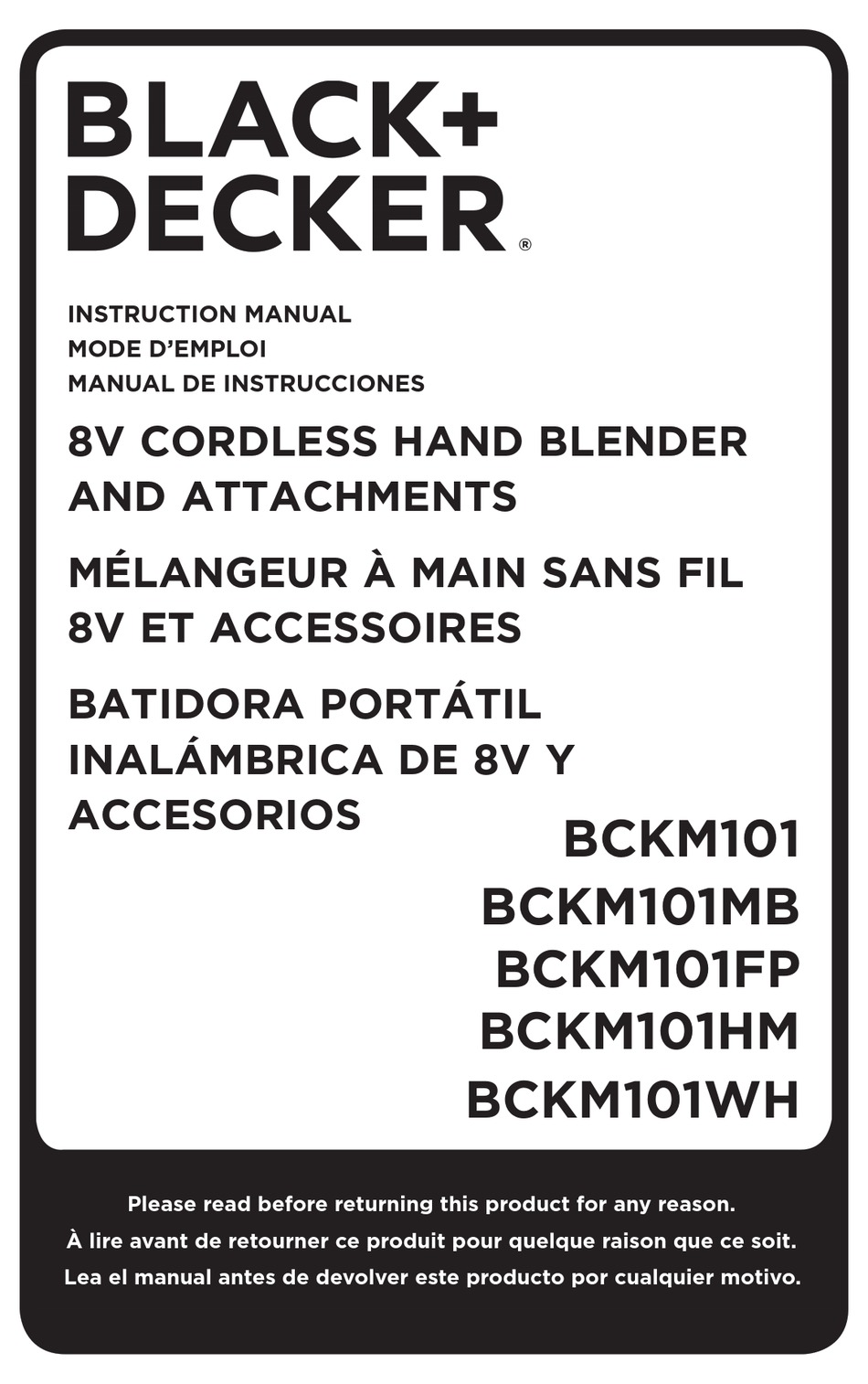 BLACK & DECKER BL1120 MANUAL Pdf Download