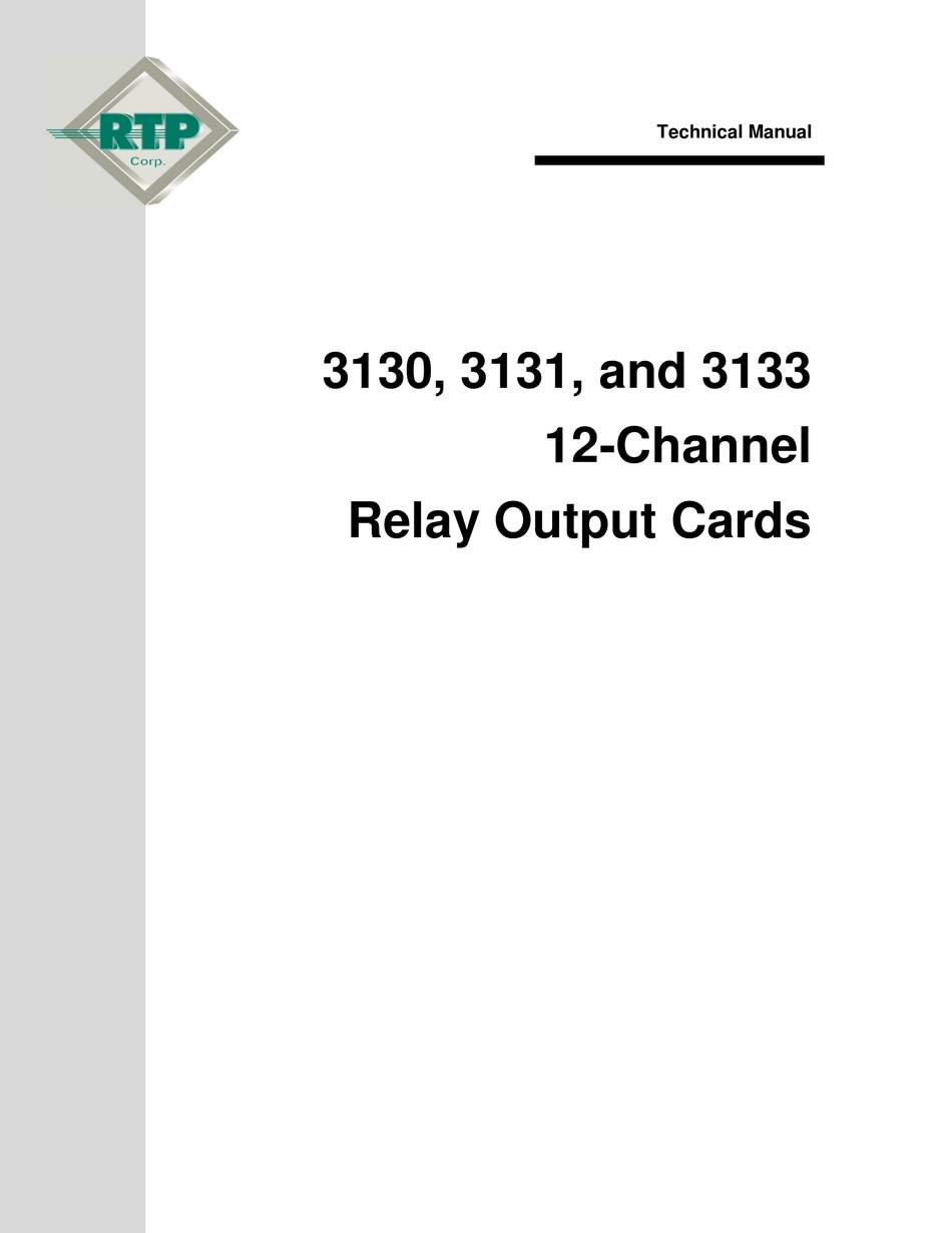 RTP 3130 TECHNICAL MANUAL Pdf Download ManualsLib