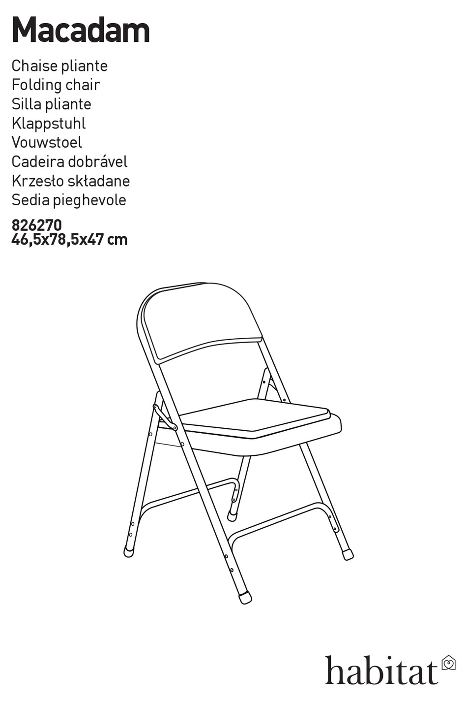 HABITAT MACADAM 826270 MANUAL Pdf Download ManualsLib