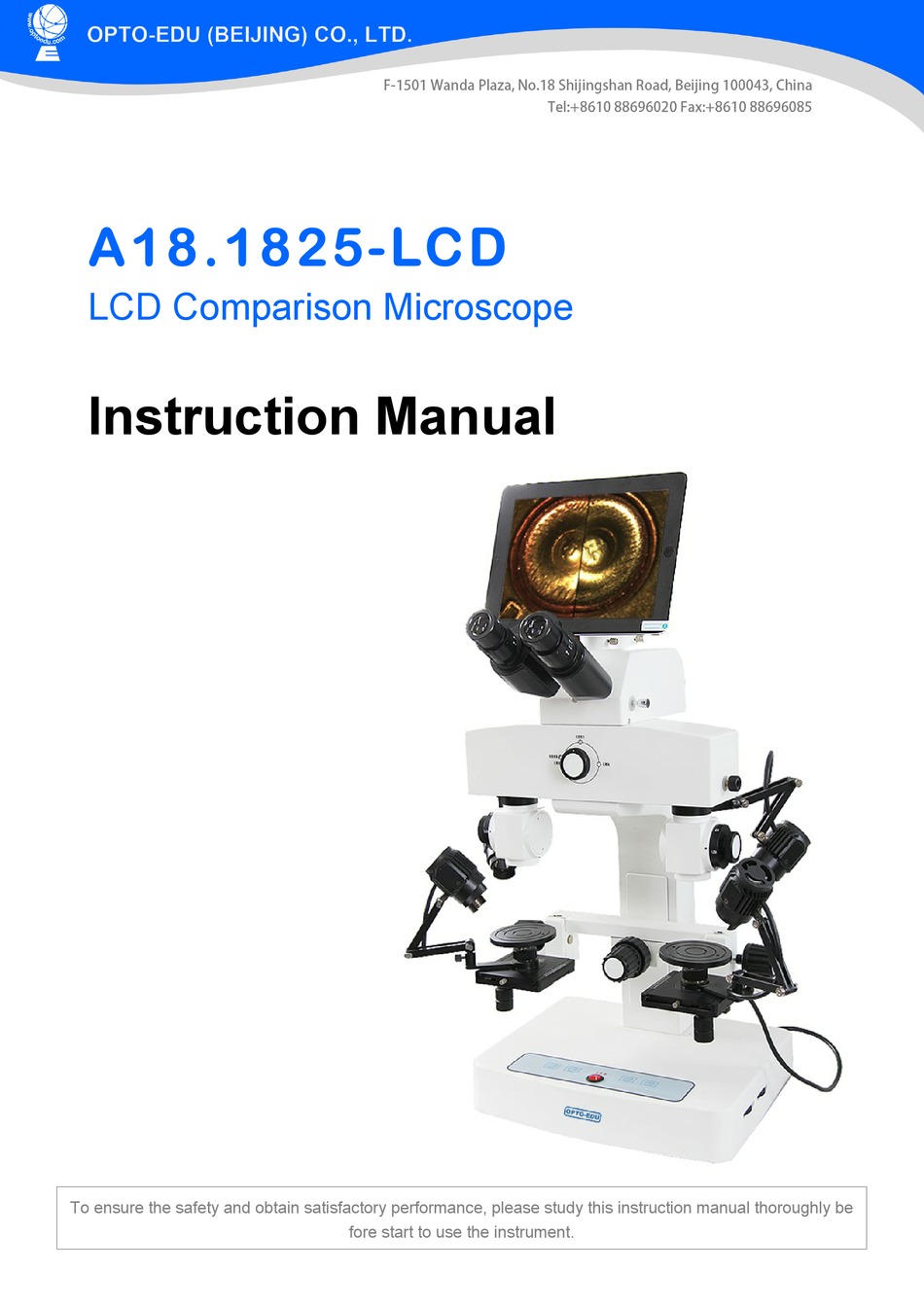 OPTOEDU A18.1825LCD INSTRUCTION MANUAL Pdf Download ManualsLib