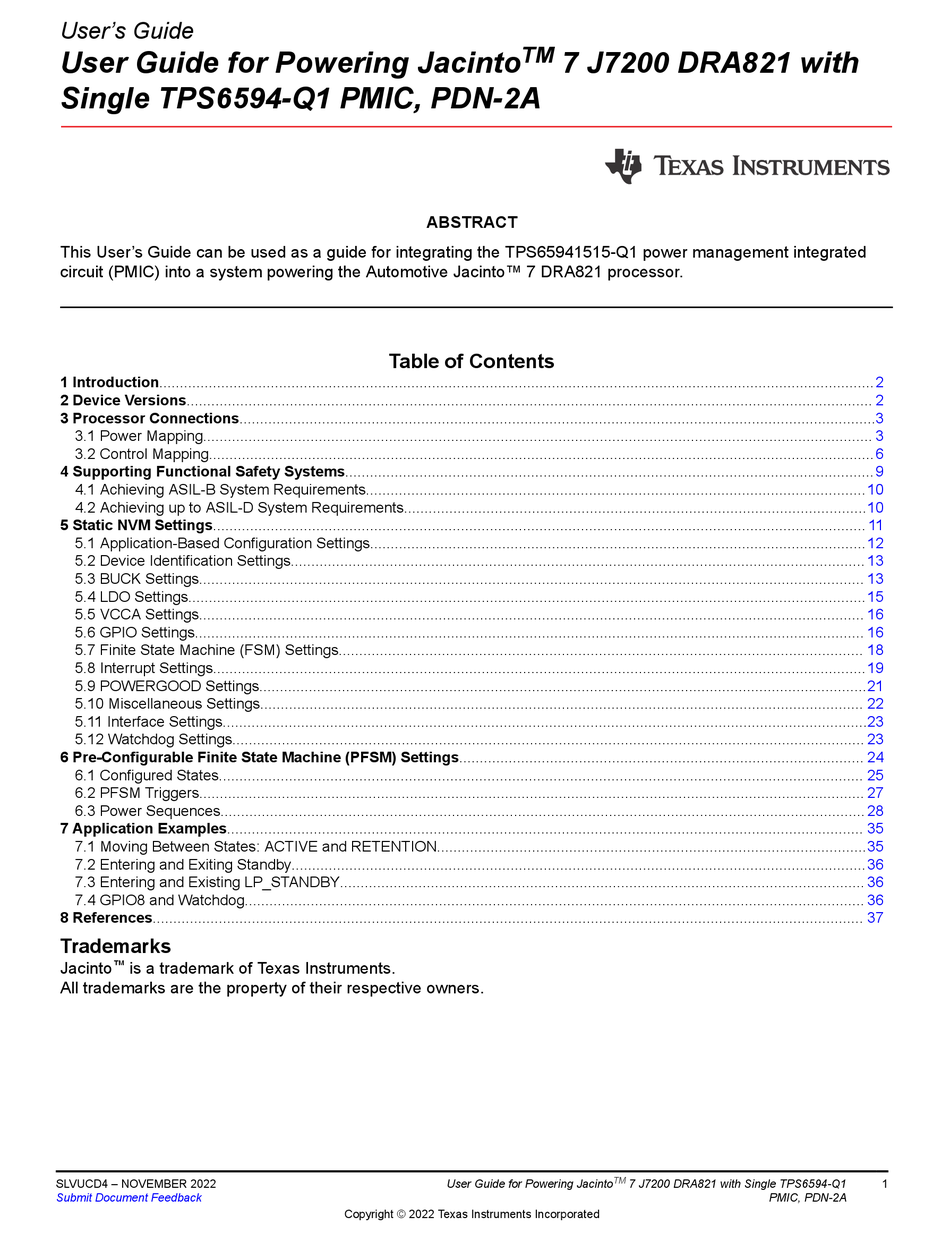 TEXAS INSTRUMENTS TPS65941515-Q1 USER MANUAL Pdf Download | ManualsLib