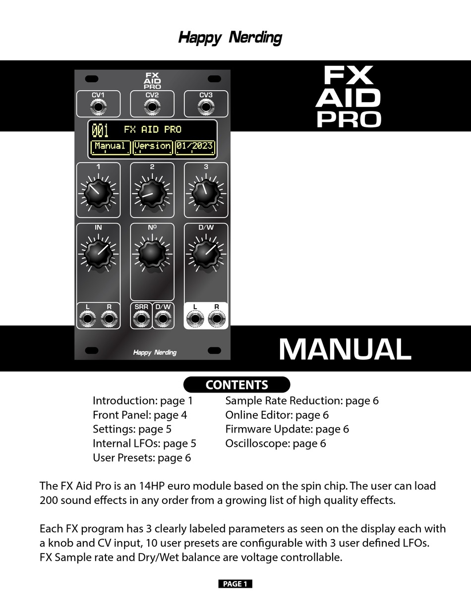 販売オンライン Happy Nerding FX Aid Pro - 楽器/器材