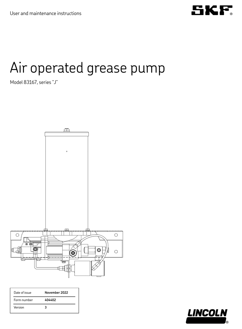 SKF LINCOLN J SERIES USER AND MAINTENANCE INSTRUCTIONS Pdf Download ...