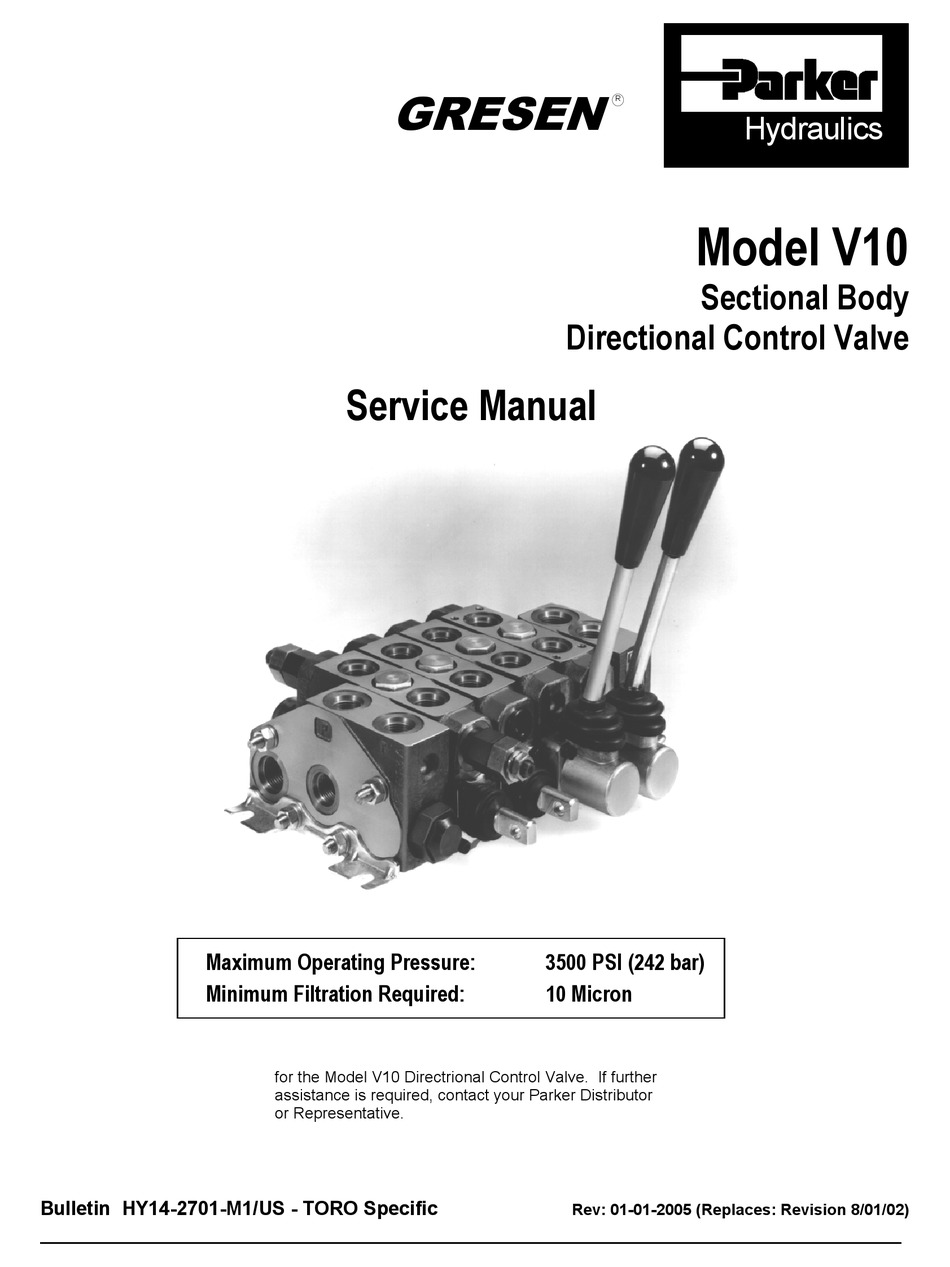 PARKER HYDRAULICS GRESEN V10 SERVICE MANUAL Pdf Download ManualsLib
