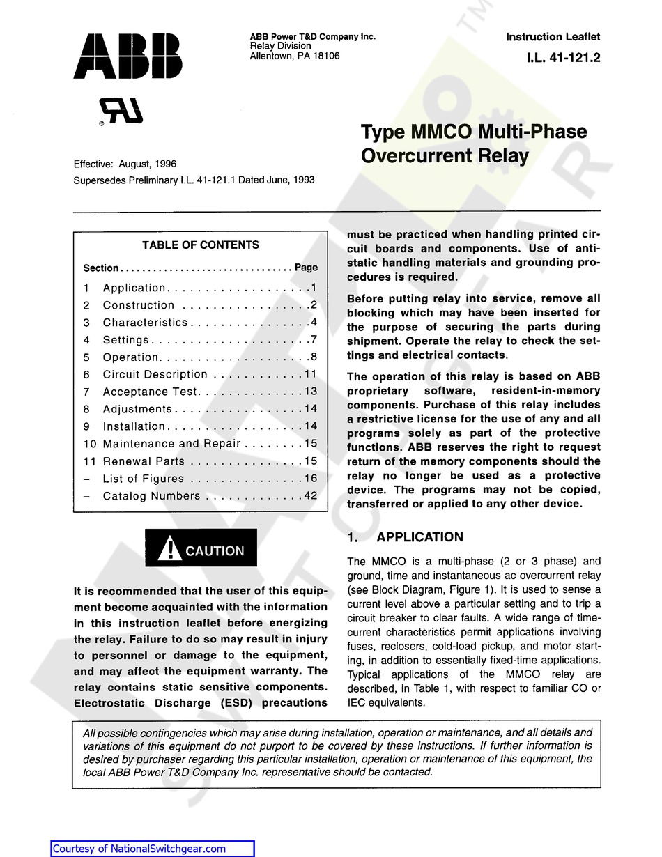 ABB MMCO2 INSTRUCTION LEAFLET Pdf Download ManualsLib