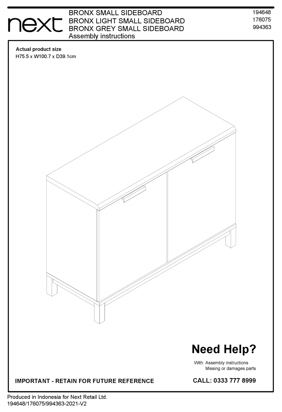 NEXT BRONX 194648 ASSEMBLY INSTRUCTIONS MANUAL Pdf Download ManualsLib