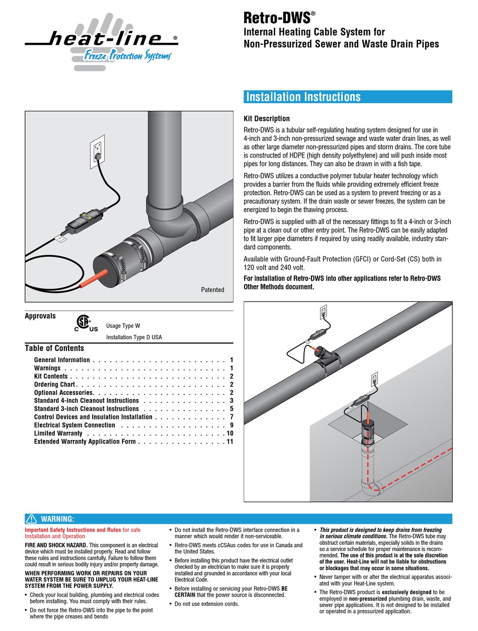 HEAT LINE RETRODWS INSTALLATION INSTRUCTIONS MANUAL Pdf Download