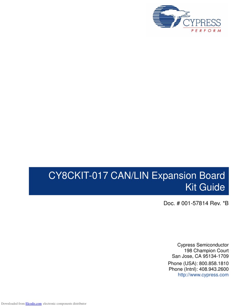 CYPRESS CY8CKIT017 MANUAL Pdf Download ManualsLib