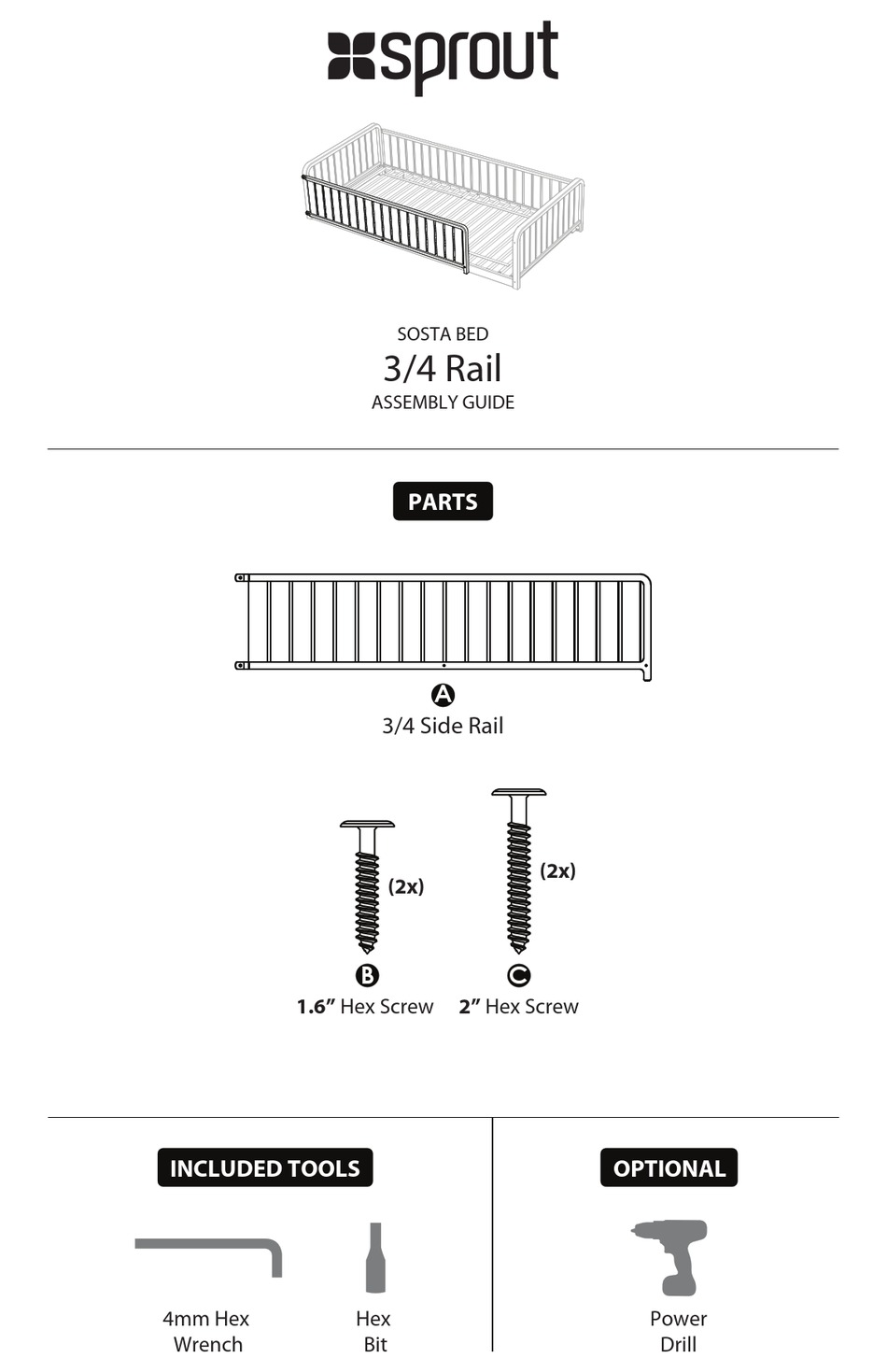 SPROUT SOSTA BED 3 RAIL ASSEMBLY MANUAL Pdf Download ManualsLib