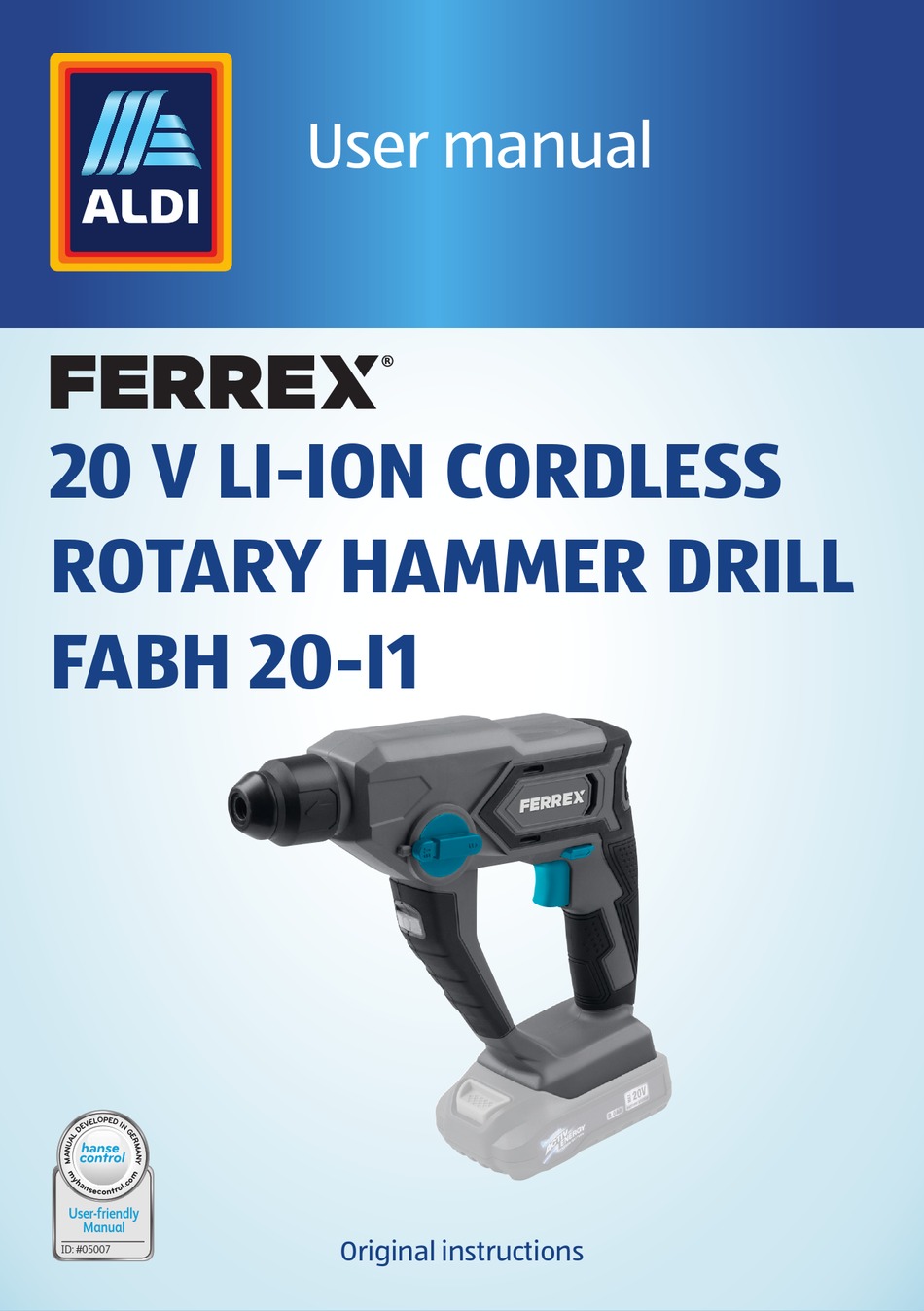 ALDI FERREX FABH 20I1 WU5420403 USER MANUAL Pdf Download ManualsLib