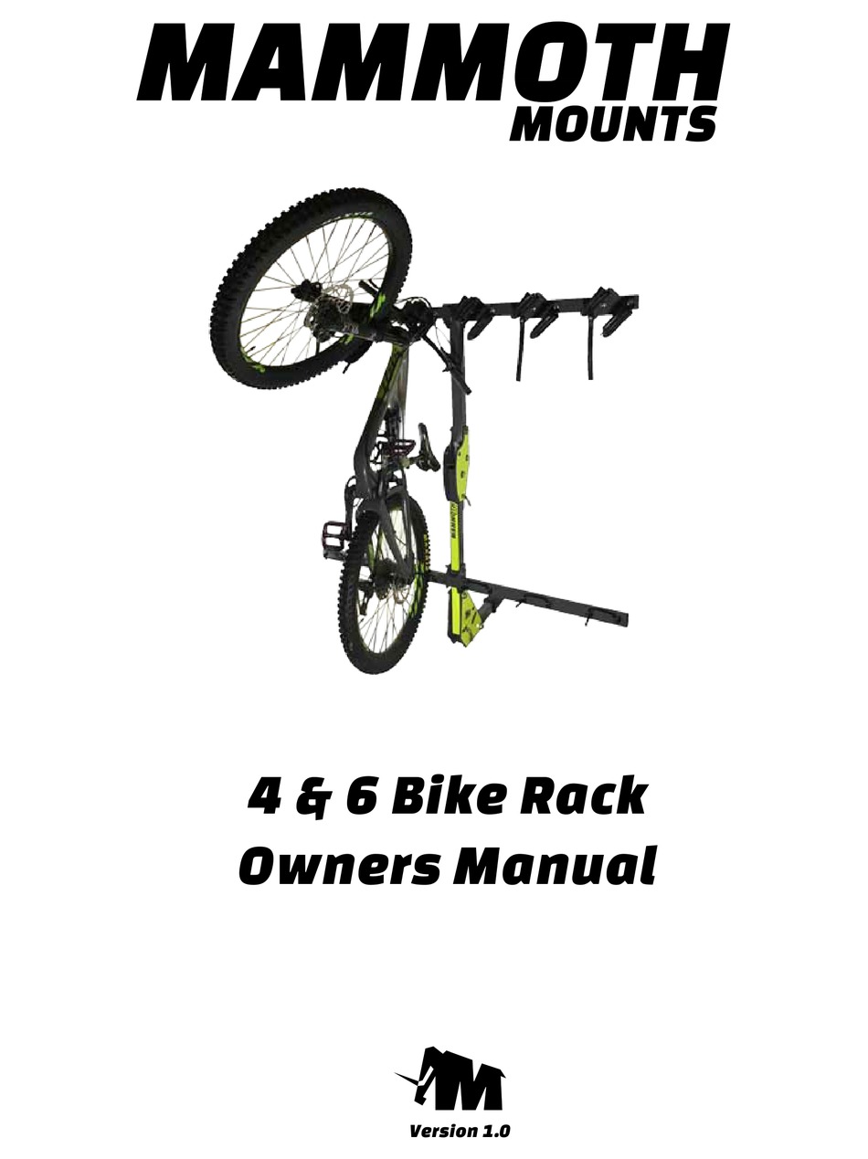 MAMMOTH MOUNTS 4 BIKE RACK OWNER'S MANUAL Pdf Download ManualsLib