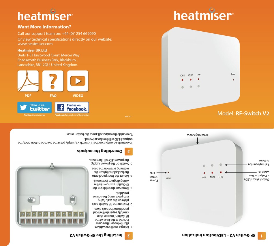 HEATMISER RFSWITCH V2 MANUAL Pdf Download ManualsLib