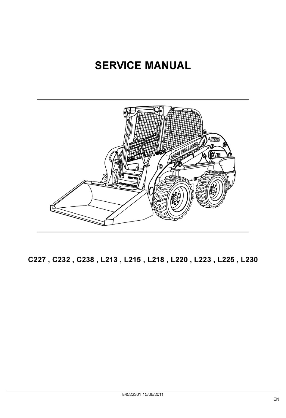 NEW HOLLAND C227 SERVICE MANUAL Pdf Download ManualsLib