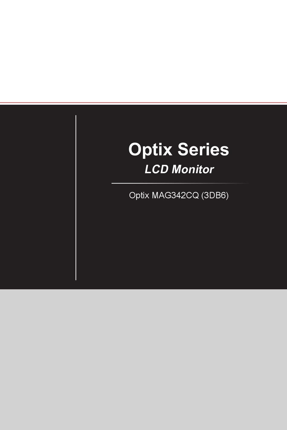MSI OPTIX SERIES MANUAL Pdf Download ManualsLib