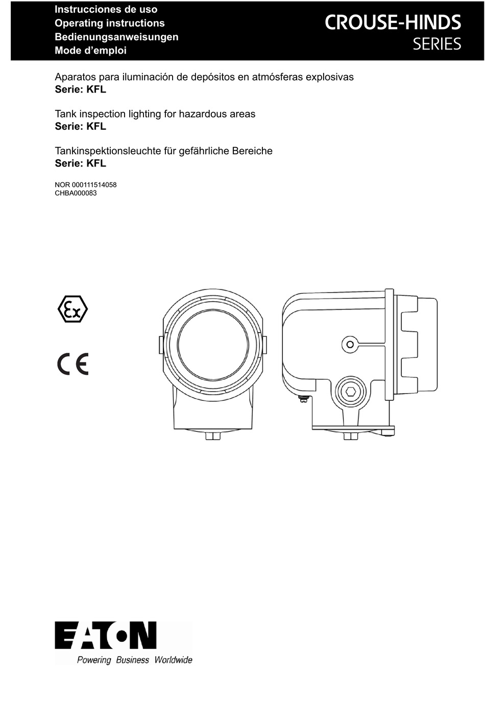 EATON CROUSE-HINDS SERIES OPERATING INSTRUCTIONS MANUAL Pdf Download ...