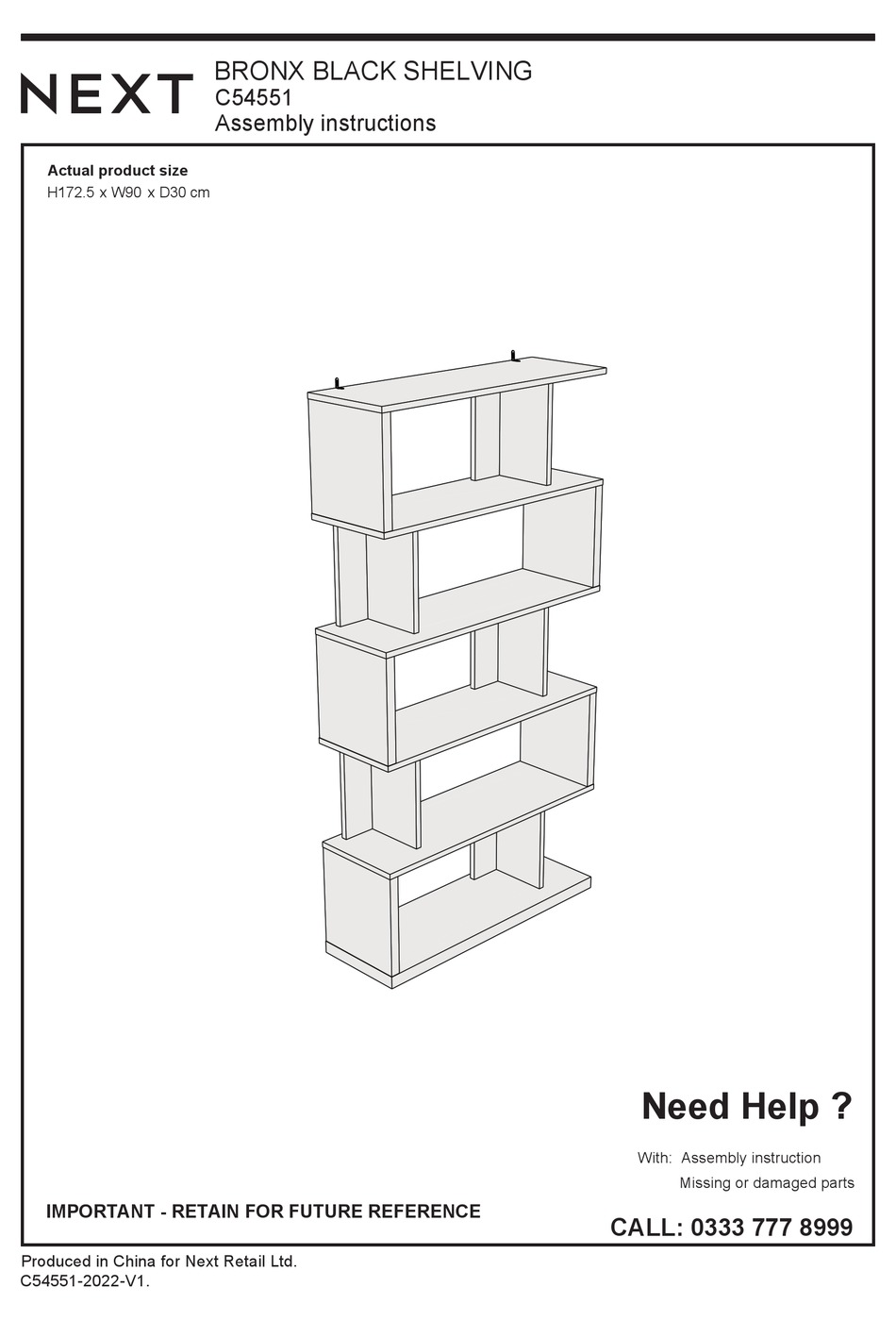 NEXT BRONX C54551 ASSEMBLY INSTRUCTIONS MANUAL Pdf Download ManualsLib
