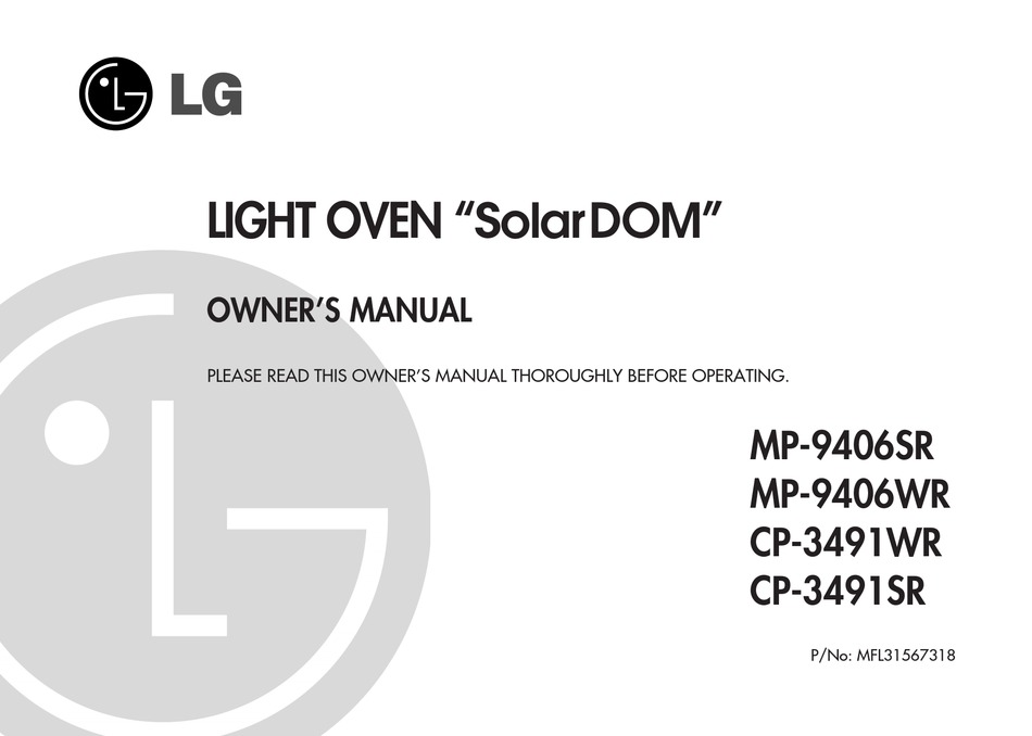 LG SOLARDOM MP9406SR OWNER'S MANUAL Pdf Download ManualsLib