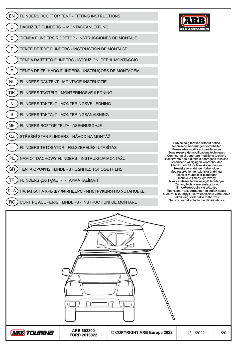 ARB FLINDERS FITTING INSTRUCTIONS MANUAL Pdf Download ManualsLib