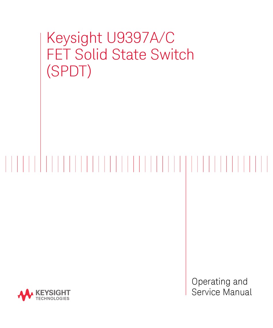 KEYSIGHT TECHNOLOGIES U9397A OPERATING AND SERVICE MANUAL Pdf Download