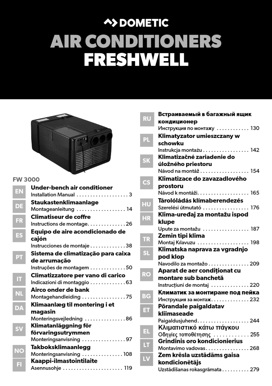 DOMETIC FRESHWELL FW 3000 INSTALLATION MANUAL Pdf Download ManualsLib