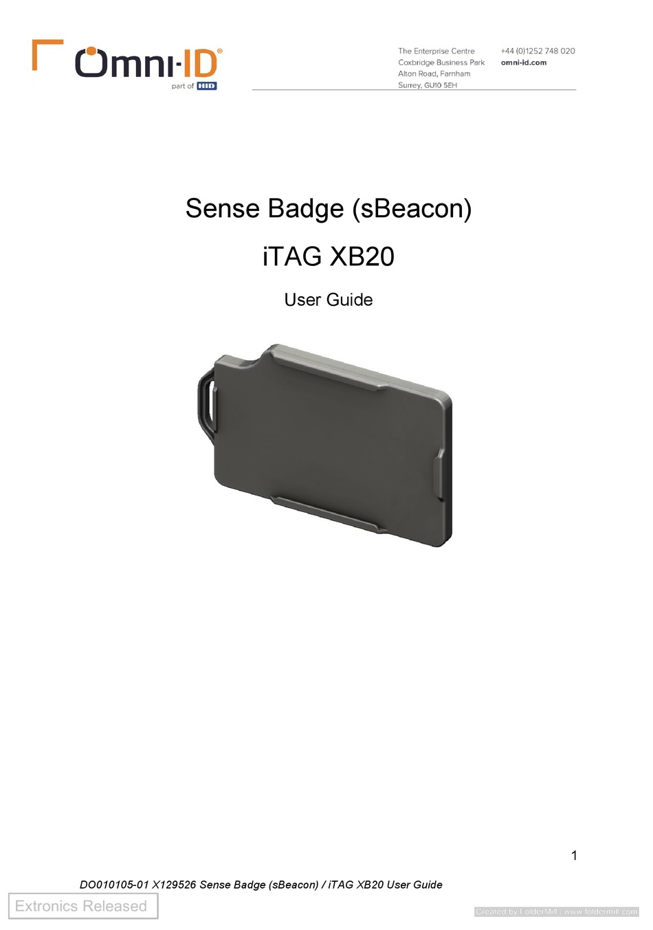 HID OMNIID ITAG XB20 USER MANUAL Pdf Download ManualsLib