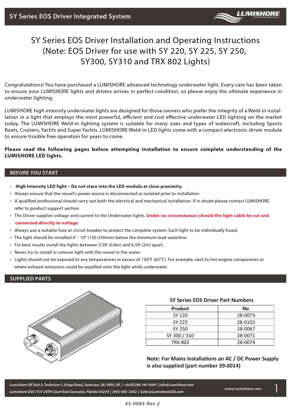 LUMISHORE SY SERIES QUICK START MANUAL Pdf Download ManualsLib