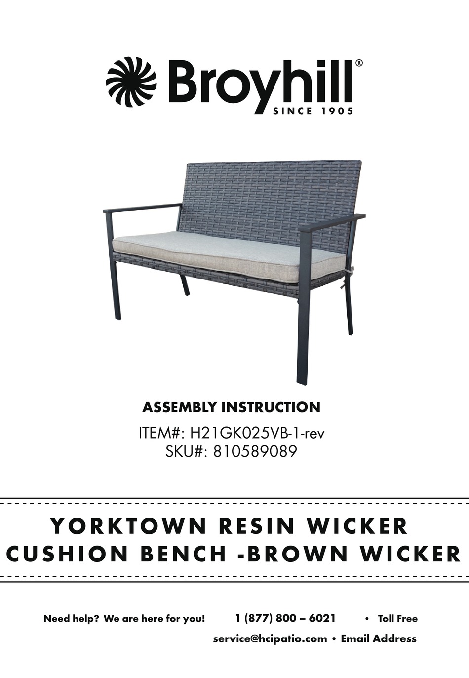 BROYHILL H21GK025VB1 ASSEMBLY INSTRUCTION Pdf Download ManualsLib