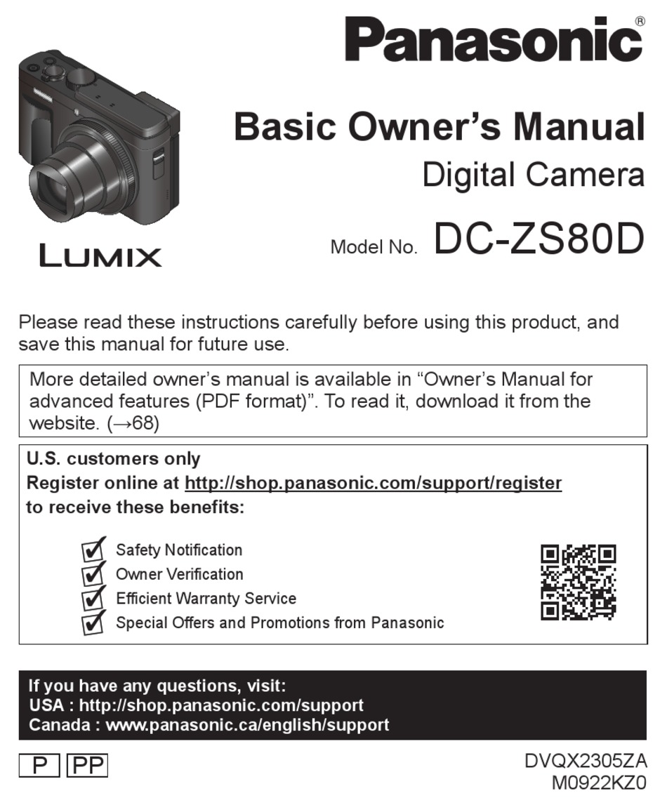 PANASONIC LUMIX DCZS80D BASIC OWNER'S MANUAL Pdf Download ManualsLib
