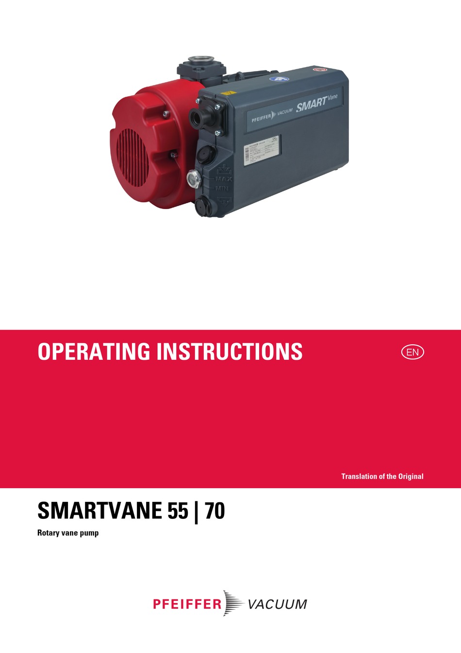 Pfeiffer Vacuum Smartvane Operating Instructions Manual Pdf Download Manualslib