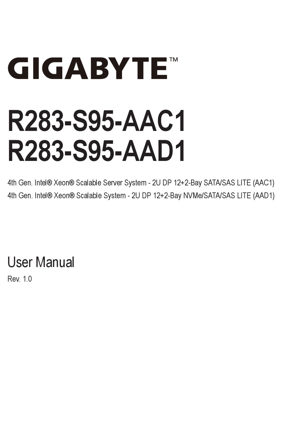 Gigabyte R S Aac User Manual Pdf Download Manualslib