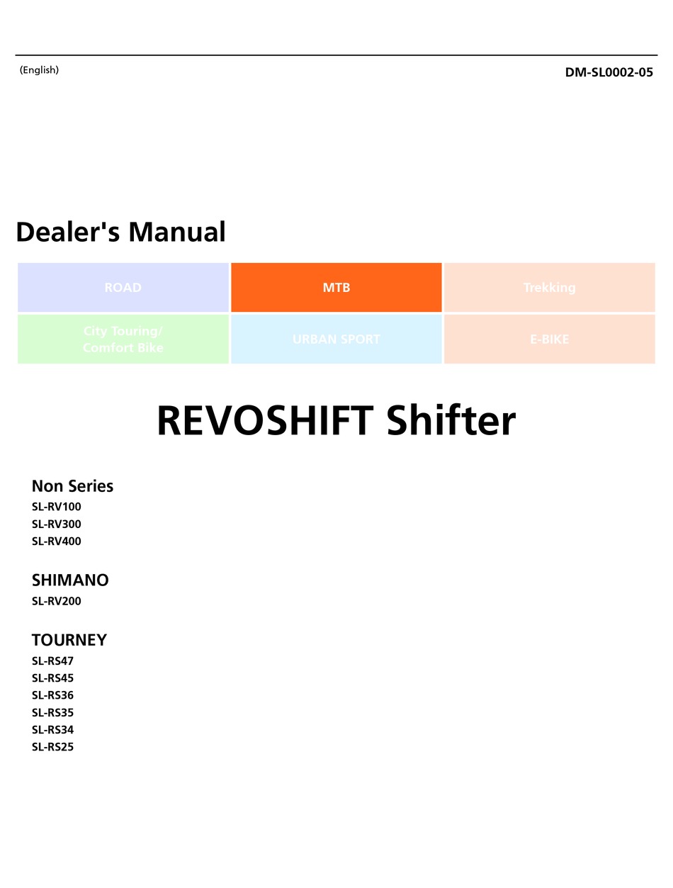 shimano revoshift 7 speed manual