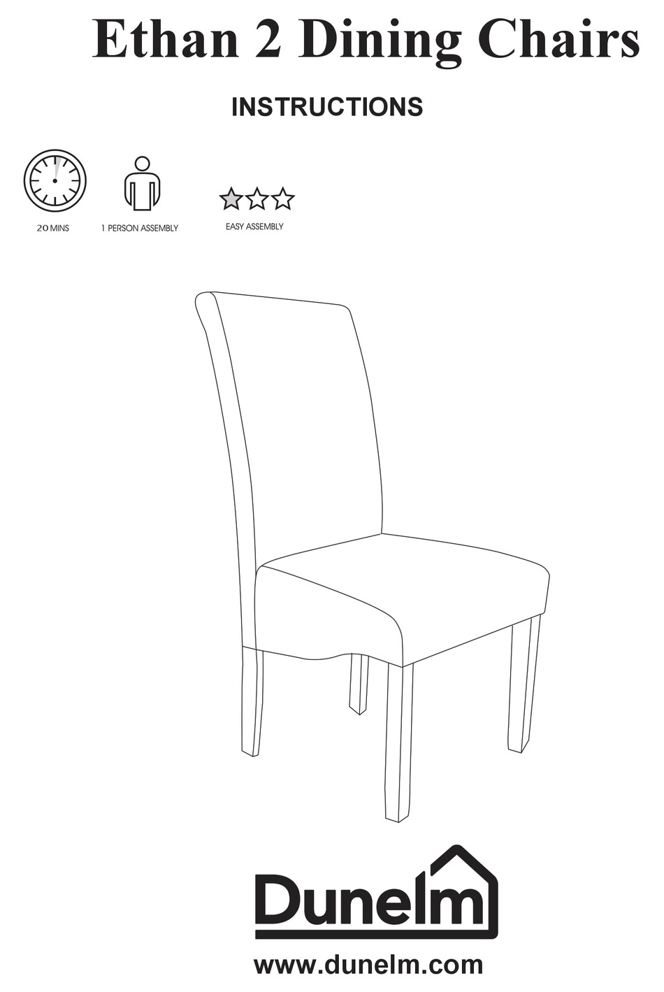 DUNELM ETHAN ASSEMBLY INSTRUCTIONS MANUAL Pdf Download ManualsLib