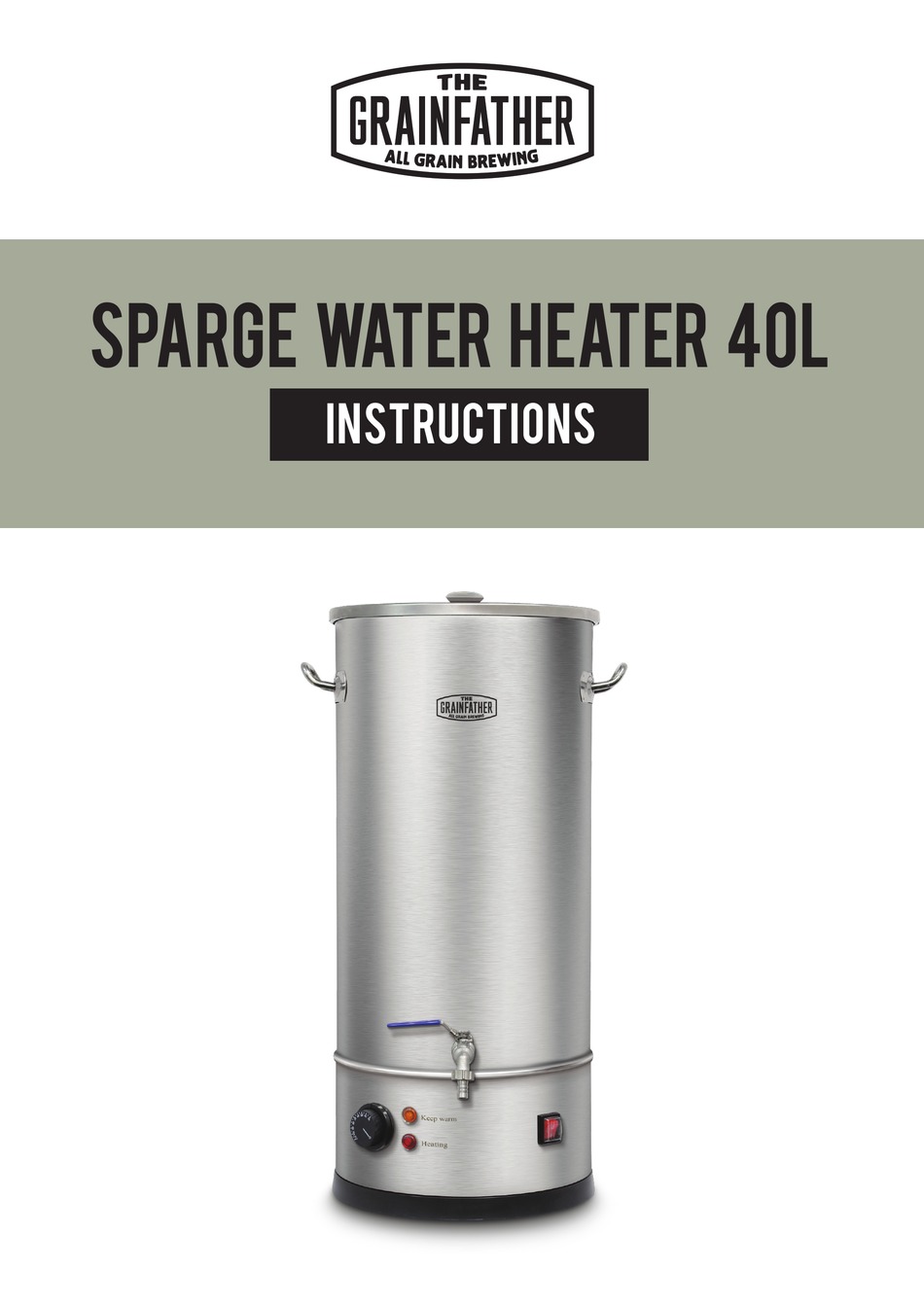 GRAINFATHER SPARGE WATER HEATER 40L INSTRUCTIONS Pdf Download ManualsLib