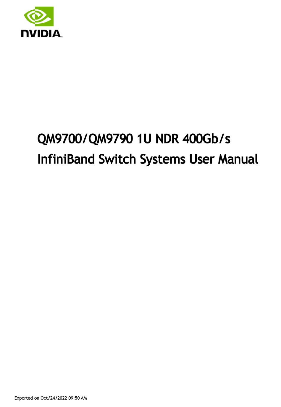 NVIDIA QM9700 USER MANUAL Pdf Download | ManualsLib