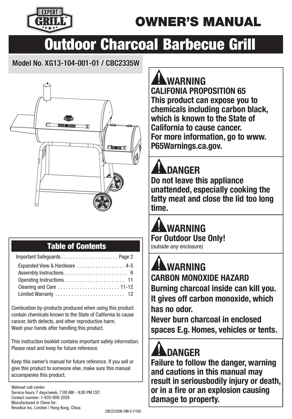EXPERT GRILL XG1310400101 OWNER