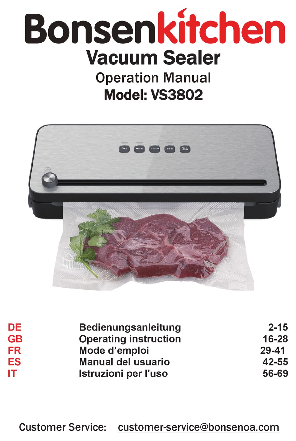 BONSENKITCHEN VS3802 OPERATION MANUAL Pdf Download ManualsLib