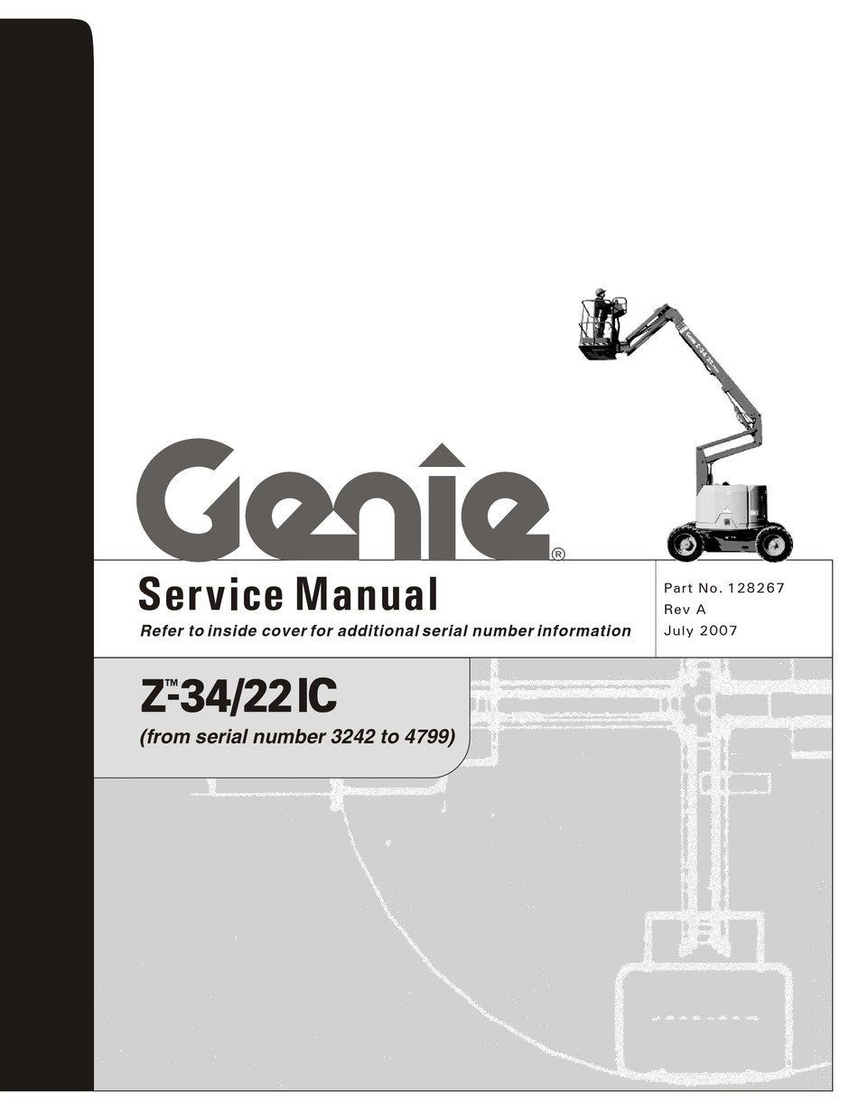 GENIE Z34/22IC SERVICE MANUAL Pdf Download ManualsLib