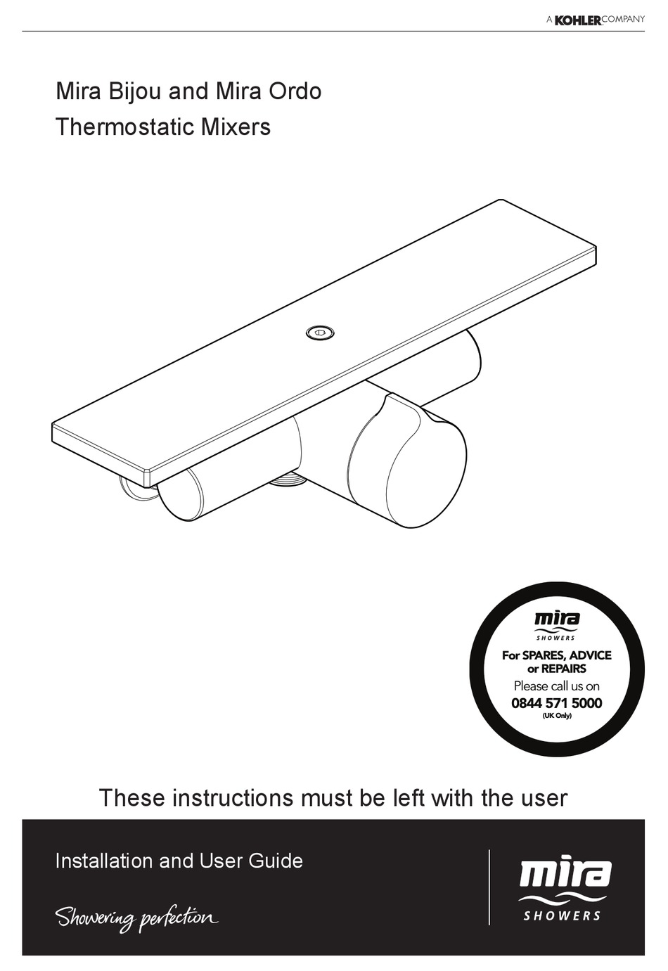 KOHLER MIRA BIJOU INSTALLATION AND USER MANUAL Pdf Download ManualsLib