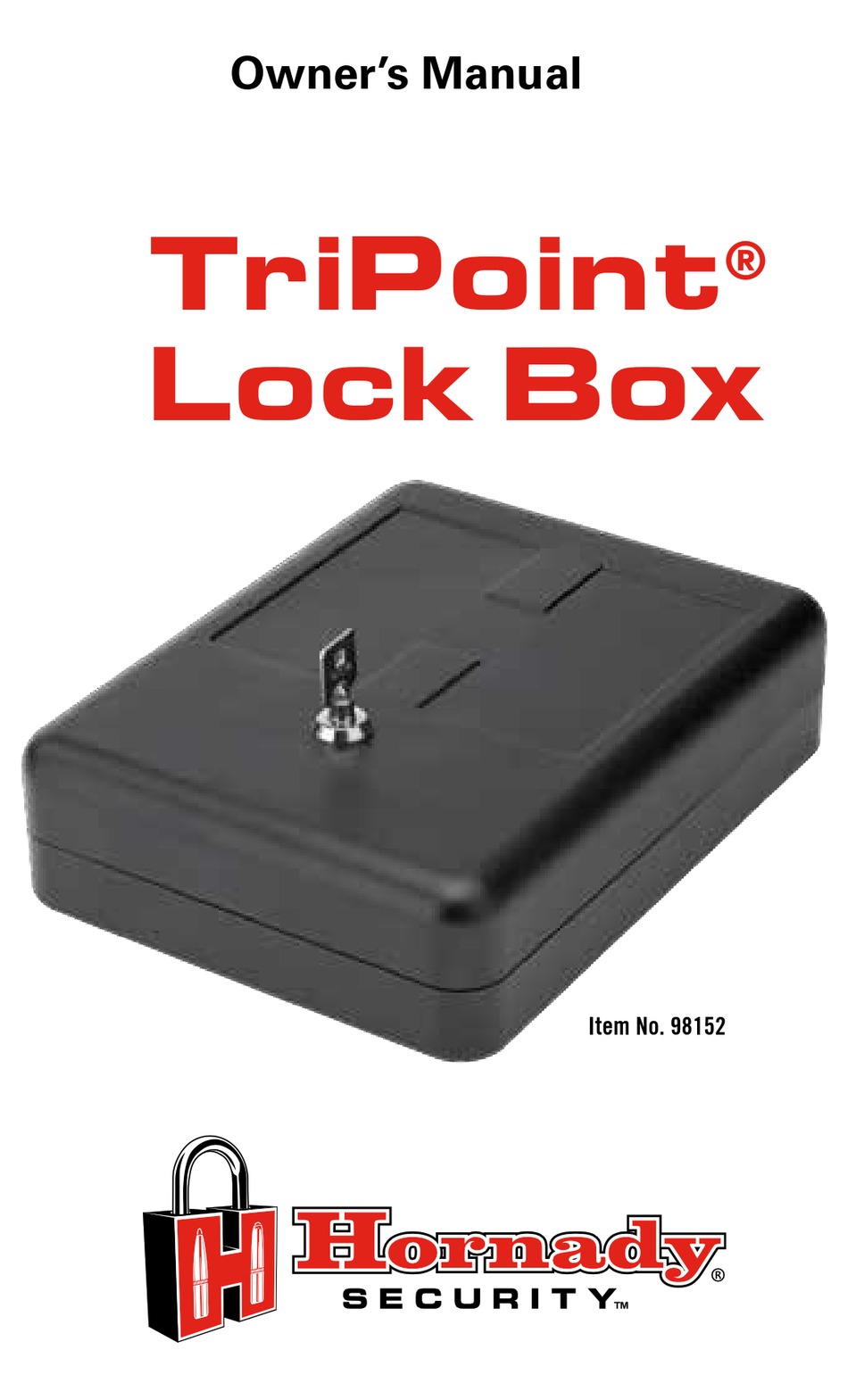 HORNADY SECURITY TRIPOINT 98152 OWNER'S MANUAL Pdf Download ManualsLib