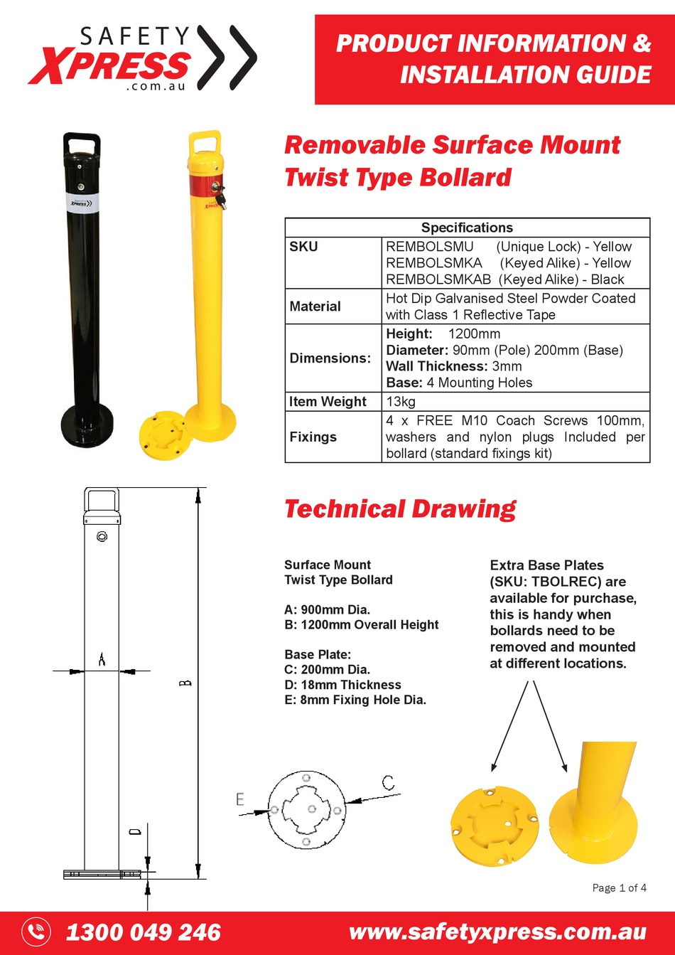 SAFETY XPRESS REMBOLSMU PRODUCT INFORMATION & INSTALLATION MANUAL Pdf