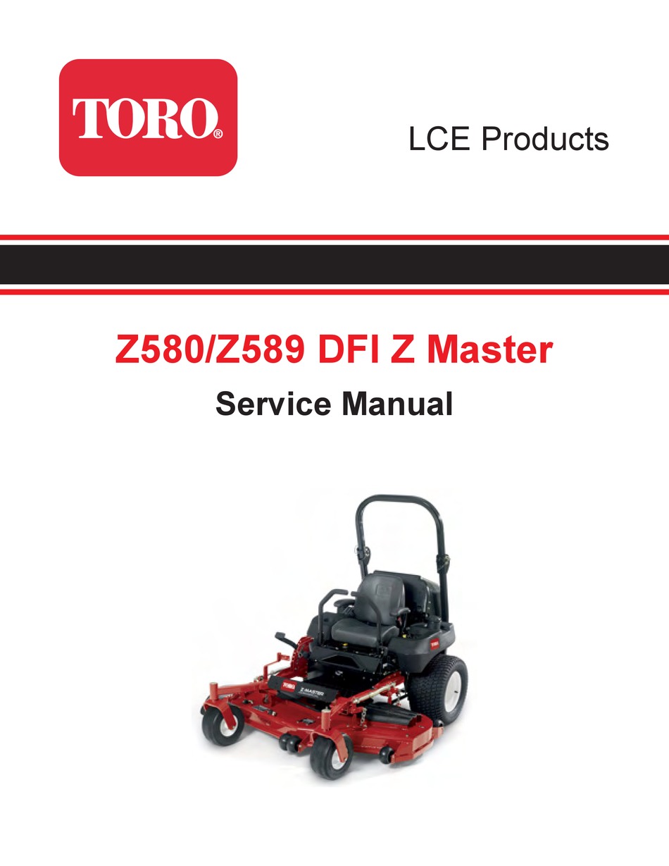 TORO Z580 DFI Z MASTER SERVICE MANUAL Pdf Download ManualsLib