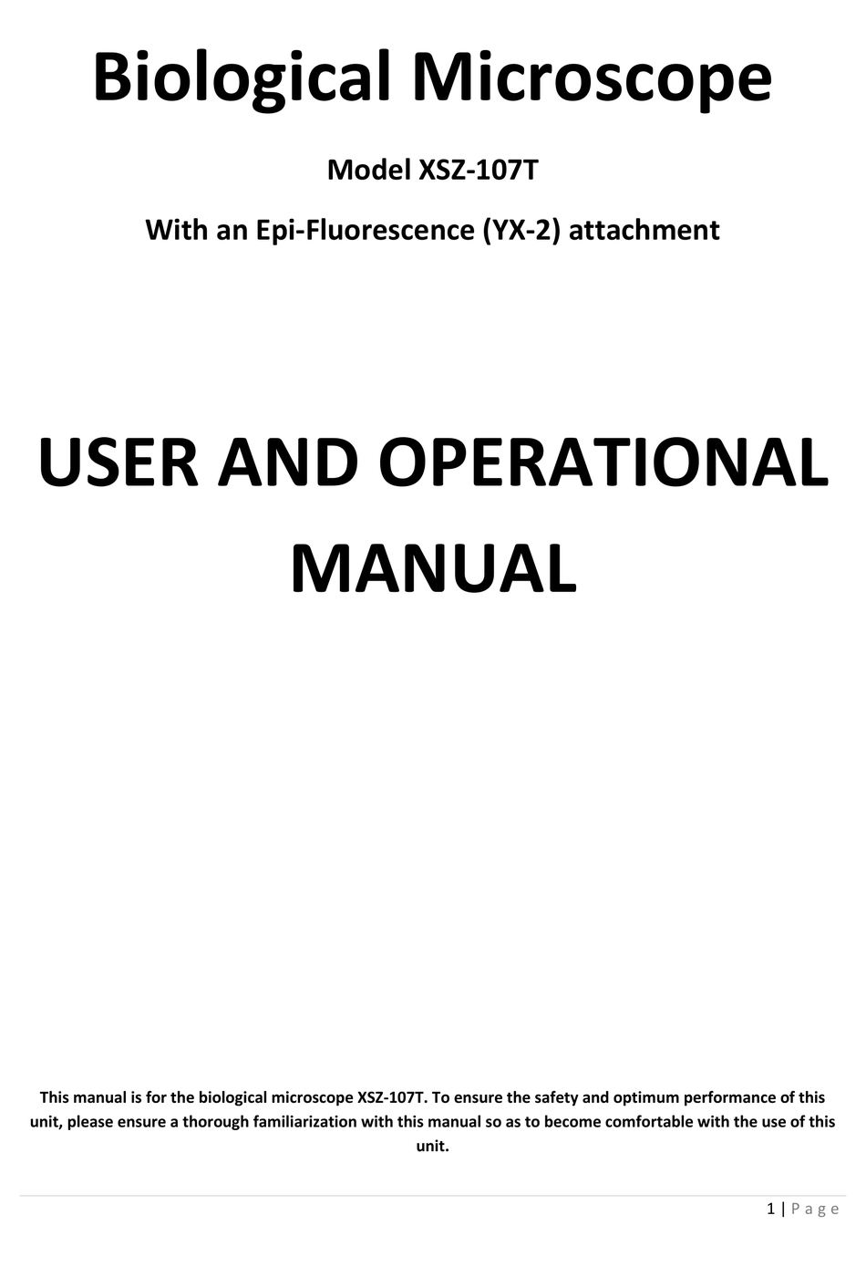 NOVEL XSZ-107T USER AND OPERATIONAL MANUAL Pdf Download | ManualsLib