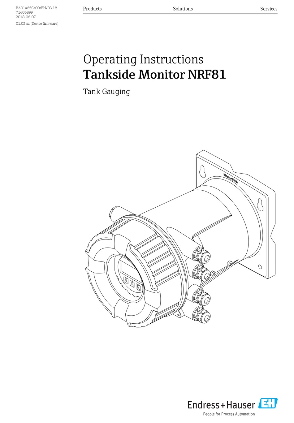 ENDRESS+HAUSER NRF81 OPERATING INSTRUCTIONS MANUAL Pdf Download