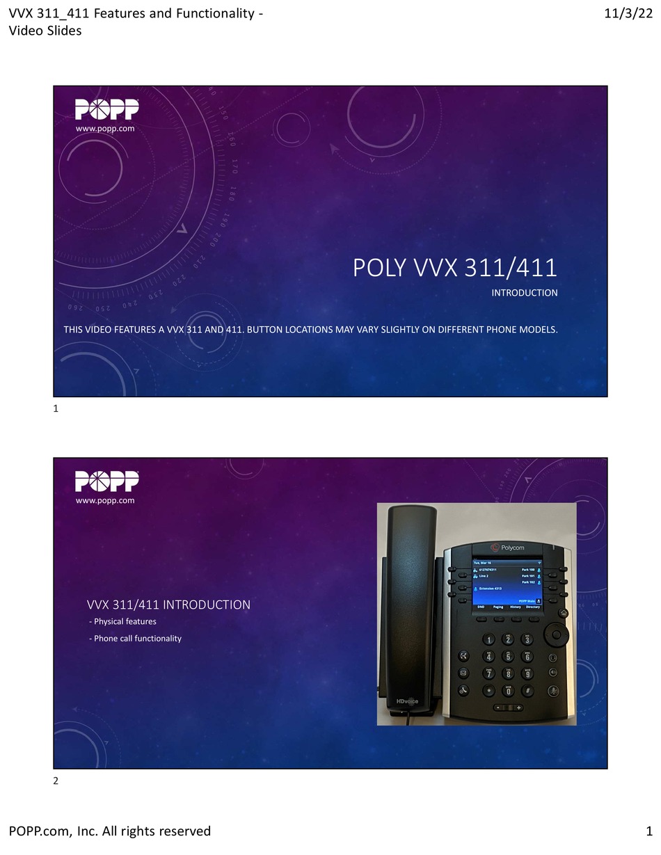 VVX 311 MANUAL Pdf Download ManualsLib