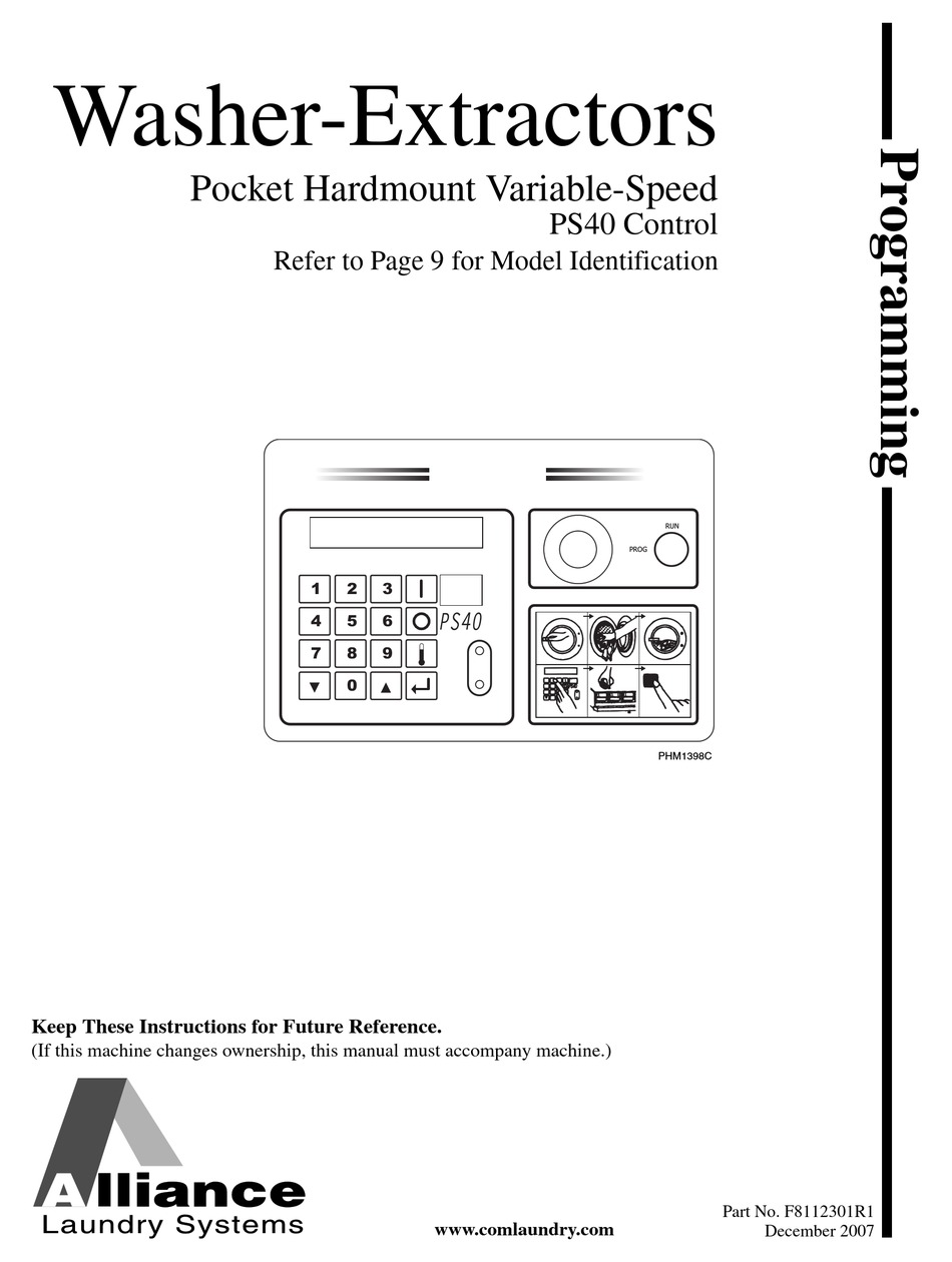 ALLIANCE LAUNDRY SYSTEMS CP040PMN1 MANUAL Pdf Download ManualsLib